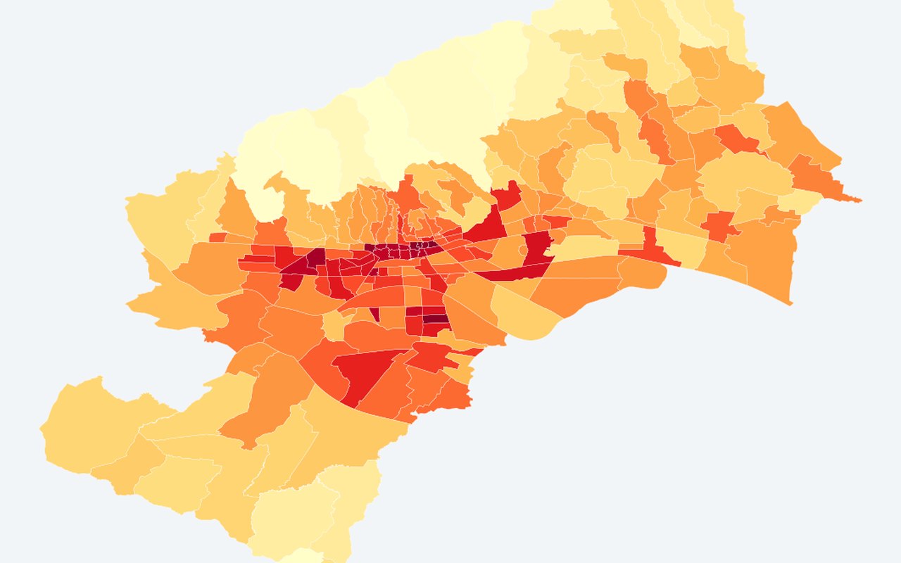 Heat vulnerability index across Zagreb neighbourhoods